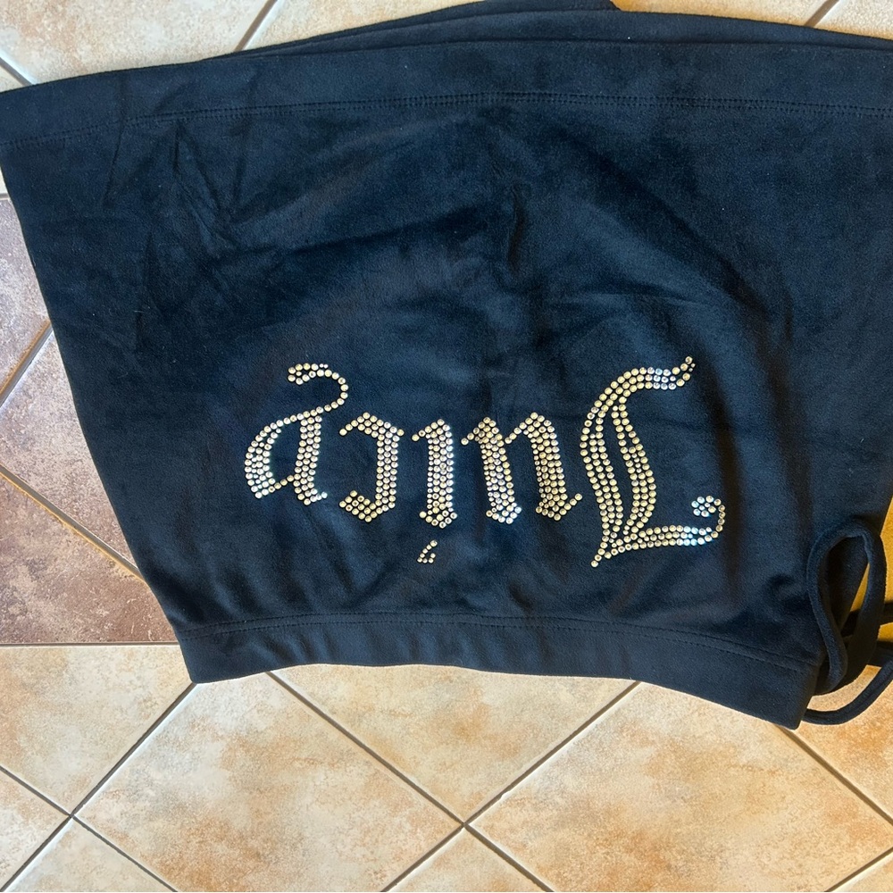 Juicy Couture Black Skirt with Rhinestone Detail